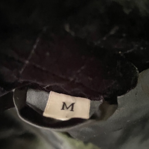 VTG- 1980’s Glamour Cocoon Floral Velvet & Rabbit Fur Button Up Duster Jacket - Picture 8 of 9